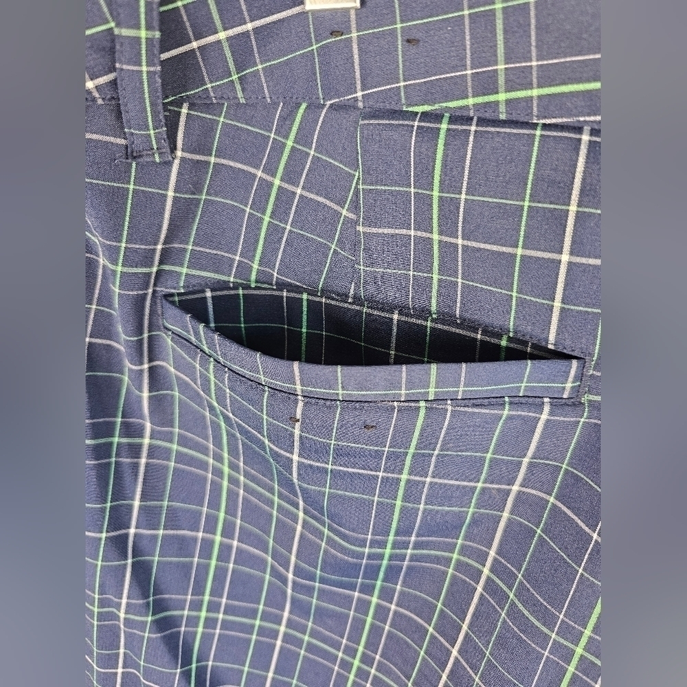 FILA Sport Men's Blue and Green Flat Front Golf Shorts Size: 36 - Picture 6 of 9